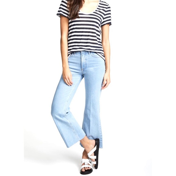 RAG & BONE | Laila Tee in Navy and White Stripe - Picture 4 of 5